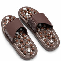 Sandalias de masaje color marrón, 41 puntos de estimulación