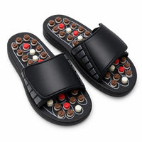 Sandalias de masaje color negro, 41 puntos de estimulación